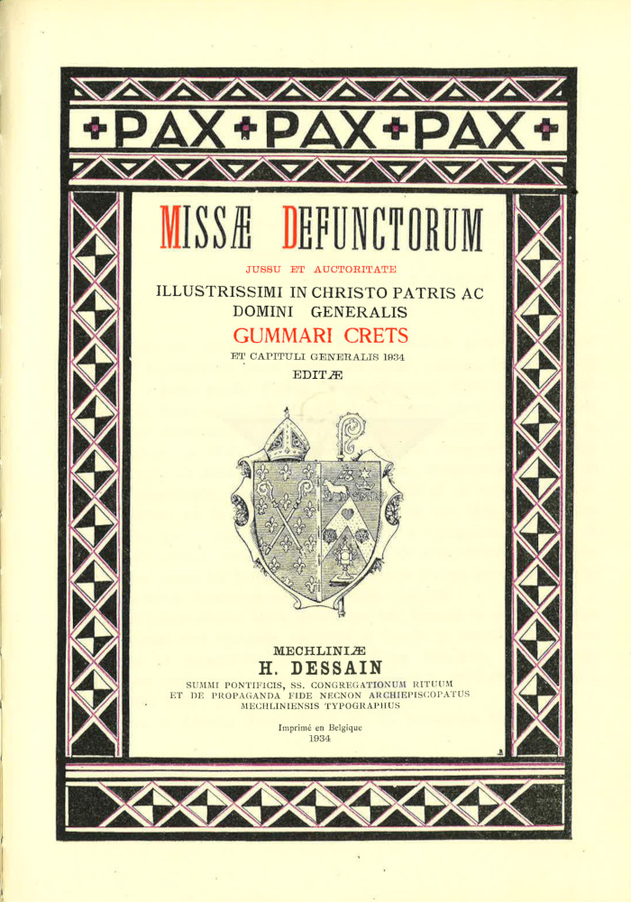 Missae Defunctorum OPraem 1934